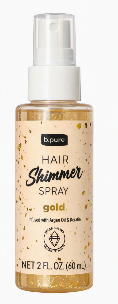 b.pure Hair Shimmer Spray – Gold (2 fl oz / 60 mL)
